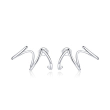 Load image into Gallery viewer, S925 Sterling Silver Simple Style Lines Women Earrings, Lines