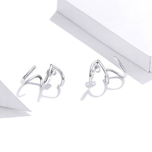 Load image into Gallery viewer, S925 Sterling Silver Simple Style Lines Women Earrings, Lines
