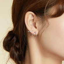 Load image into Gallery viewer, S925 Sterling Silver Simple Style Lines Women Earrings, Lines