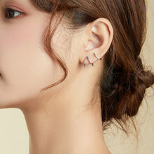 Load image into Gallery viewer, S925 Sterling Silver Simple Style Lines Women Earrings, Lines