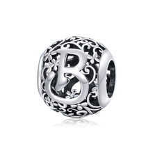 Load image into Gallery viewer, S925 Sterling Silver Mori Series Hollow Letters Beads DIY Bracelet Necklace Accessories