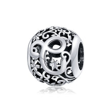 Load image into Gallery viewer, S925 Sterling Silver Mori Series Hollow Letters Beads DIY Bracelet Necklace Accessories