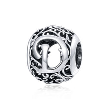 Load image into Gallery viewer, S925 Sterling Silver Mori Series Hollow Letters Beads DIY Bracelet Necklace Accessories