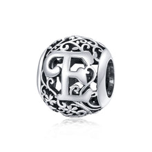 Load image into Gallery viewer, S925 Sterling Silver Mori Series Hollow Letters Beads DIY Bracelet Necklace Accessories