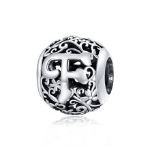 Load image into Gallery viewer, S925 Sterling Silver Mori Series Hollow Letters Beads DIY Bracelet Necklace Accessories