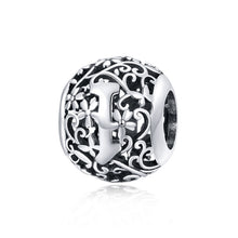 Load image into Gallery viewer, S925 Sterling Silver Mori Series Hollow Letters Beads DIY Bracelet Necklace Accessories