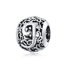 Load image into Gallery viewer, S925 Sterling Silver Mori Series Hollow Letters Beads DIY Bracelet Necklace Accessories