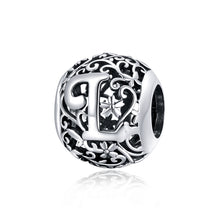 Load image into Gallery viewer, S925 Sterling Silver Mori Series Hollow Letters Beads DIY Bracelet Necklace Accessories