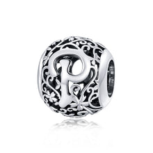 Load image into Gallery viewer, S925 Sterling Silver Mori Series Hollow Letters Beads DIY Bracelet Necklace Accessories