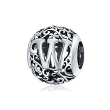 Load image into Gallery viewer, S925 Sterling Silver Mori Series Hollow Letters Beads DIY Bracelet Necklace Accessories