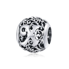 Load image into Gallery viewer, S925 Sterling Silver Mori Series Hollow Letters Beads DIY Bracelet Necklace Accessories