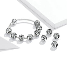 Load image into Gallery viewer, S925 Sterling Silver Mori Series Hollow Letters Beads DIY Bracelet Necklace Accessories