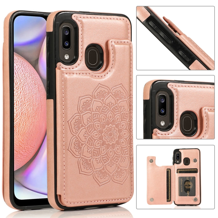 Double Buckle Mandala Pattern PU+TPU Protective Case with Card Slots & Holder & Photo Frame, For Samsung Galaxy A10e / A20e, For Samsung Galaxy A20 / A30, For Samsung Galaxy A50 / A50s, For Samsung Galaxy A51, For Samsung Galaxy A70                    ...