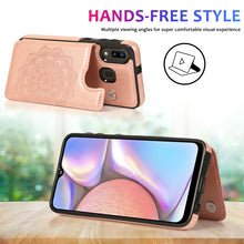 Load image into Gallery viewer, Double Buckle Mandala Pattern PU+TPU Protective Case with Card Slots &amp; Holder &amp; Photo Frame, For Samsung Galaxy A10e / A20e, For Samsung Galaxy A20 / A30, For Samsung Galaxy A50 / A50s, For Samsung Galaxy A51, For Samsung Galaxy A70                    ...