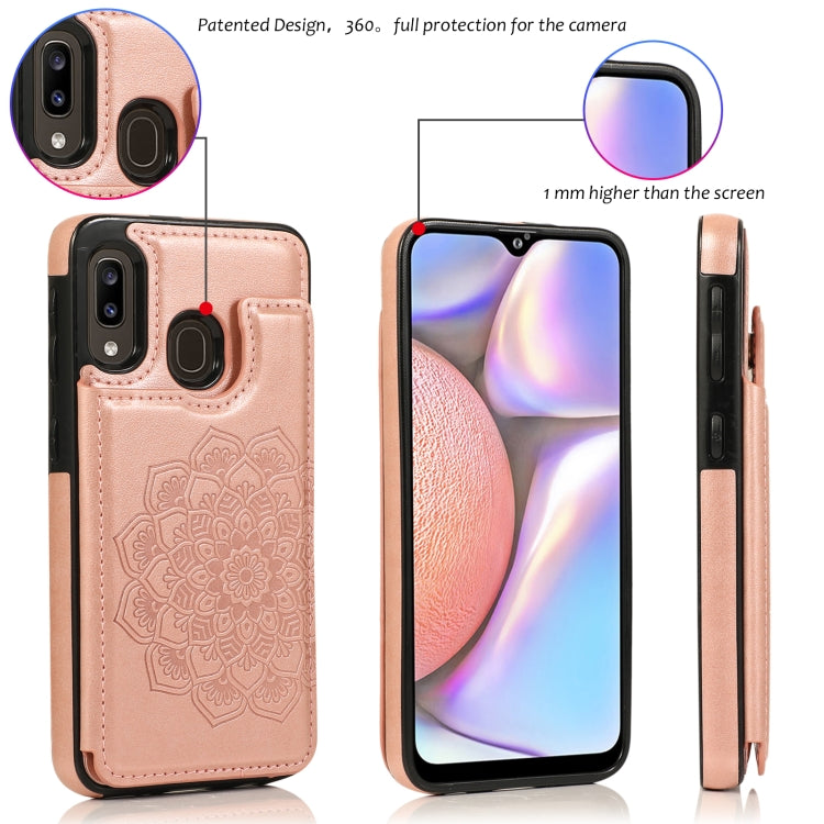 Double Buckle Mandala Pattern PU+TPU Protective Case with Card Slots & Holder & Photo Frame, For Samsung Galaxy A10e / A20e, For Samsung Galaxy A20 / A30, For Samsung Galaxy A50 / A50s, For Samsung Galaxy A51, For Samsung Galaxy A70                    ...