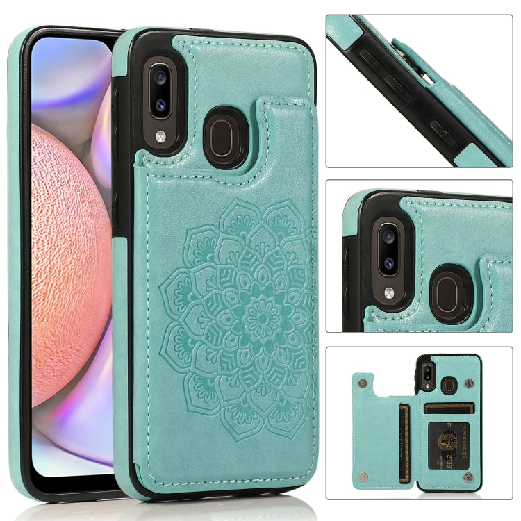 Double Buckle Mandala Pattern PU+TPU Protective Case with Card Slots & Holder & Photo Frame, For Samsung Galaxy A10e / A20e, For Samsung Galaxy A20 / A30, For Samsung Galaxy A50 / A50s, For Samsung Galaxy A51, For Samsung Galaxy A70                    ...
