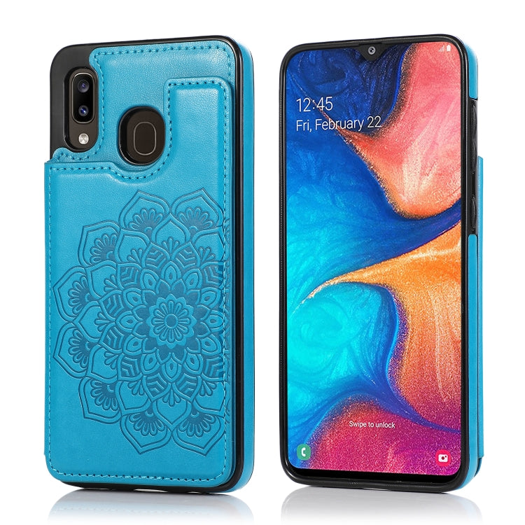 Double Buckle Mandala Pattern PU+TPU Protective Case with Card Slots & Holder & Photo Frame, For Samsung Galaxy A10e / A20e, For Samsung Galaxy A20 / A30, For Samsung Galaxy A50 / A50s, For Samsung Galaxy A51, For Samsung Galaxy A70                    ...