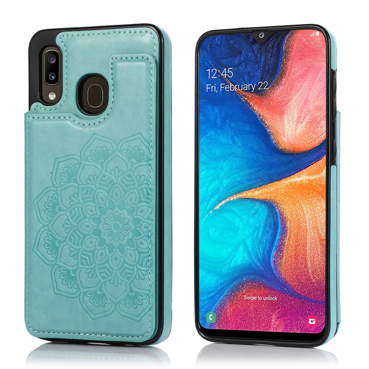 Double Buckle Mandala Pattern PU+TPU Protective Case with Card Slots & Holder & Photo Frame, For Samsung Galaxy A10e / A20e, For Samsung Galaxy A20 / A30, For Samsung Galaxy A50 / A50s, For Samsung Galaxy A51, For Samsung Galaxy A70                    ...