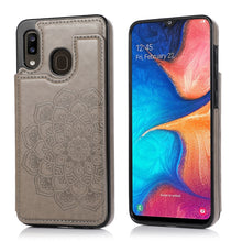 Load image into Gallery viewer, Double Buckle Mandala Pattern PU+TPU Protective Case with Card Slots &amp; Holder &amp; Photo Frame, For Samsung Galaxy A10e / A20e, For Samsung Galaxy A20 / A30, For Samsung Galaxy A50 / A50s, For Samsung Galaxy A51, For Samsung Galaxy A70                    ...
