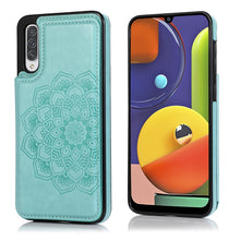 Load image into Gallery viewer, Double Buckle Mandala Pattern PU+TPU Protective Case with Card Slots &amp; Holder &amp; Photo Frame, For Samsung Galaxy A10e / A20e, For Samsung Galaxy A20 / A30, For Samsung Galaxy A50 / A50s, For Samsung Galaxy A51, For Samsung Galaxy A70                    ...