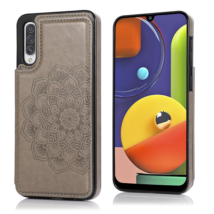 Double Buckle Mandala Pattern PU+TPU Protective Case with Card Slots & Holder & Photo Frame, For Samsung Galaxy A10e / A20e, For Samsung Galaxy A20 / A30, For Samsung Galaxy A50 / A50s, For Samsung Galaxy A51, For Samsung Galaxy A70                    ...