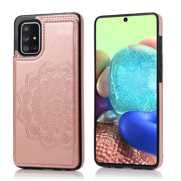 Double Buckle Mandala Pattern PU+TPU Protective Case with Card Slots & Holder & Photo Frame, For Samsung Galaxy A10e / A20e, For Samsung Galaxy A20 / A30, For Samsung Galaxy A50 / A50s, For Samsung Galaxy A51, For Samsung Galaxy A70                    ...