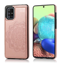 Load image into Gallery viewer, Double Buckle Mandala Pattern PU+TPU Protective Case with Card Slots &amp; Holder &amp; Photo Frame, For Samsung Galaxy A10e / A20e, For Samsung Galaxy A20 / A30, For Samsung Galaxy A50 / A50s, For Samsung Galaxy A51, For Samsung Galaxy A70                    ...