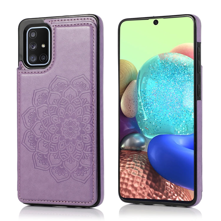 Double Buckle Mandala Pattern PU+TPU Protective Case with Card Slots & Holder & Photo Frame, For Samsung Galaxy A10e / A20e, For Samsung Galaxy A20 / A30, For Samsung Galaxy A50 / A50s, For Samsung Galaxy A51, For Samsung Galaxy A70                    ...