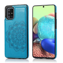 Load image into Gallery viewer, Double Buckle Mandala Pattern PU+TPU Protective Case with Card Slots &amp; Holder &amp; Photo Frame, For Samsung Galaxy A10e / A20e, For Samsung Galaxy A20 / A30, For Samsung Galaxy A50 / A50s, For Samsung Galaxy A51, For Samsung Galaxy A70                    ...