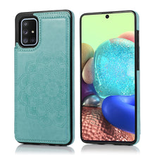 Load image into Gallery viewer, Double Buckle Mandala Pattern PU+TPU Protective Case with Card Slots &amp; Holder &amp; Photo Frame, For Samsung Galaxy A10e / A20e, For Samsung Galaxy A20 / A30, For Samsung Galaxy A50 / A50s, For Samsung Galaxy A51, For Samsung Galaxy A70                    ...