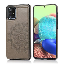 Load image into Gallery viewer, Double Buckle Mandala Pattern PU+TPU Protective Case with Card Slots &amp; Holder &amp; Photo Frame, For Samsung Galaxy A10e / A20e, For Samsung Galaxy A20 / A30, For Samsung Galaxy A50 / A50s, For Samsung Galaxy A51, For Samsung Galaxy A70                    ...