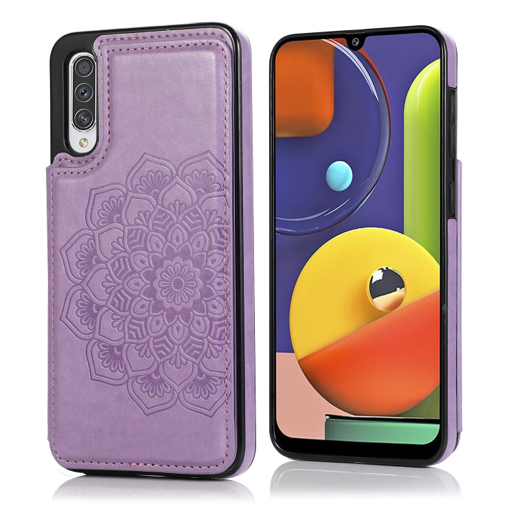 Double Buckle Mandala Pattern PU+TPU Protective Case with Card Slots & Holder & Photo Frame, For Samsung Galaxy A10e / A20e, For Samsung Galaxy A20 / A30, For Samsung Galaxy A50 / A50s, For Samsung Galaxy A51, For Samsung Galaxy A70                    ...