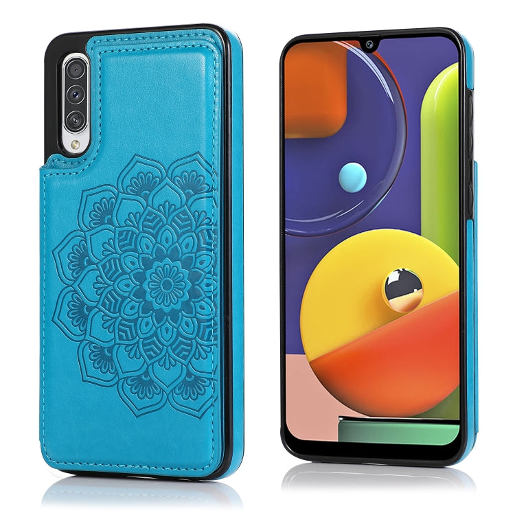 Double Buckle Mandala Pattern PU+TPU Protective Case with Card Slots & Holder & Photo Frame, For Samsung Galaxy A10e / A20e, For Samsung Galaxy A20 / A30, For Samsung Galaxy A50 / A50s, For Samsung Galaxy A51, For Samsung Galaxy A70                    ...