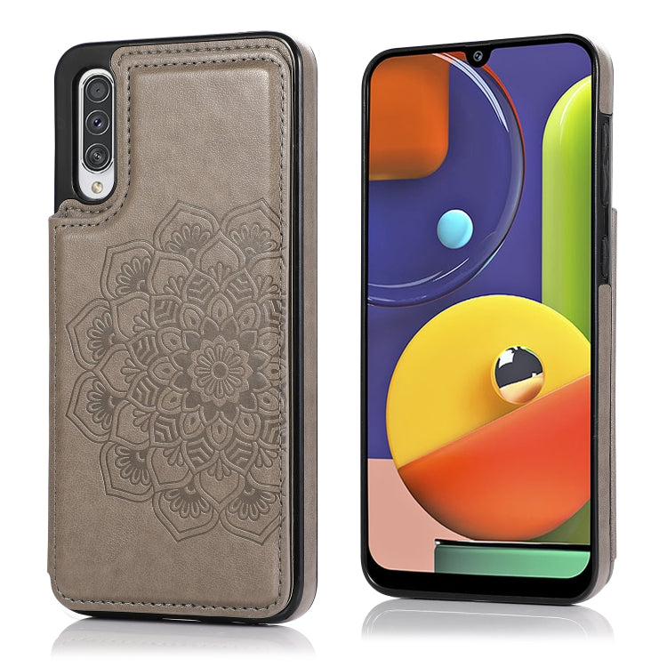 Double Buckle Mandala Pattern PU+TPU Protective Case with Card Slots & Holder & Photo Frame, For Samsung Galaxy A10e / A20e, For Samsung Galaxy A20 / A30, For Samsung Galaxy A50 / A50s, For Samsung Galaxy A51, For Samsung Galaxy A70                    ...