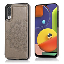 Load image into Gallery viewer, Double Buckle Mandala Pattern PU+TPU Protective Case with Card Slots &amp; Holder &amp; Photo Frame, For Samsung Galaxy A10e / A20e, For Samsung Galaxy A20 / A30, For Samsung Galaxy A50 / A50s, For Samsung Galaxy A51, For Samsung Galaxy A70                    ...
