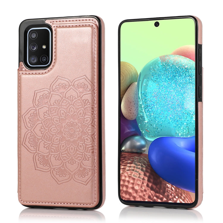 Double Buckle Mandala Pattern PU+TPU Protective Case with Card Slots & Holder & Photo Frame, For Samsung Galaxy A10e / A20e, For Samsung Galaxy A20 / A30, For Samsung Galaxy A50 / A50s, For Samsung Galaxy A51, For Samsung Galaxy A70                    ...