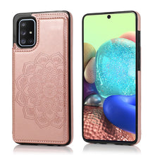 Load image into Gallery viewer, Double Buckle Mandala Pattern PU+TPU Protective Case with Card Slots &amp; Holder &amp; Photo Frame, For Samsung Galaxy A10e / A20e, For Samsung Galaxy A20 / A30, For Samsung Galaxy A50 / A50s, For Samsung Galaxy A51, For Samsung Galaxy A70                    ...