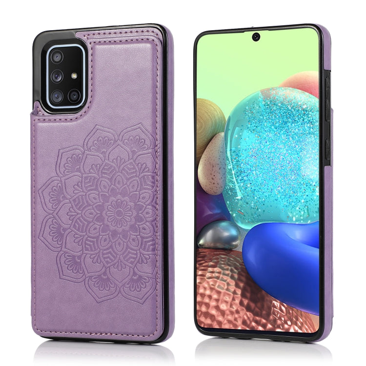 Double Buckle Mandala Pattern PU+TPU Protective Case with Card Slots & Holder & Photo Frame, For Samsung Galaxy A10e / A20e, For Samsung Galaxy A20 / A30, For Samsung Galaxy A50 / A50s, For Samsung Galaxy A51, For Samsung Galaxy A70                    ...