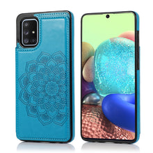 Load image into Gallery viewer, Double Buckle Mandala Pattern PU+TPU Protective Case with Card Slots &amp; Holder &amp; Photo Frame, For Samsung Galaxy A10e / A20e, For Samsung Galaxy A20 / A30, For Samsung Galaxy A50 / A50s, For Samsung Galaxy A51, For Samsung Galaxy A70                    ...