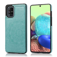 Load image into Gallery viewer, Double Buckle Mandala Pattern PU+TPU Protective Case with Card Slots &amp; Holder &amp; Photo Frame, For Samsung Galaxy A10e / A20e, For Samsung Galaxy A20 / A30, For Samsung Galaxy A50 / A50s, For Samsung Galaxy A51, For Samsung Galaxy A70                    ...