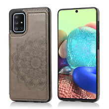 Load image into Gallery viewer, Double Buckle Mandala Pattern PU+TPU Protective Case with Card Slots &amp; Holder &amp; Photo Frame, For Samsung Galaxy A10e / A20e, For Samsung Galaxy A20 / A30, For Samsung Galaxy A50 / A50s, For Samsung Galaxy A51, For Samsung Galaxy A70                    ...