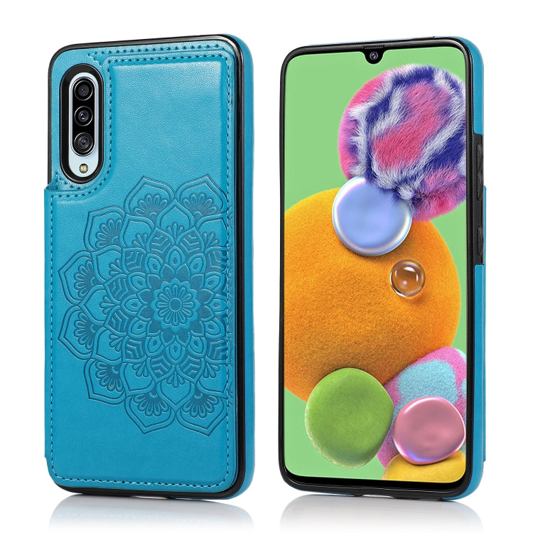 Double Buckle Mandala Pattern PU+TPU Protective Case with Card Slots & Holder & Photo Frame, For Samsung Galaxy A10e / A20e, For Samsung Galaxy A20 / A30, For Samsung Galaxy A50 / A50s, For Samsung Galaxy A51, For Samsung Galaxy A70                    ...