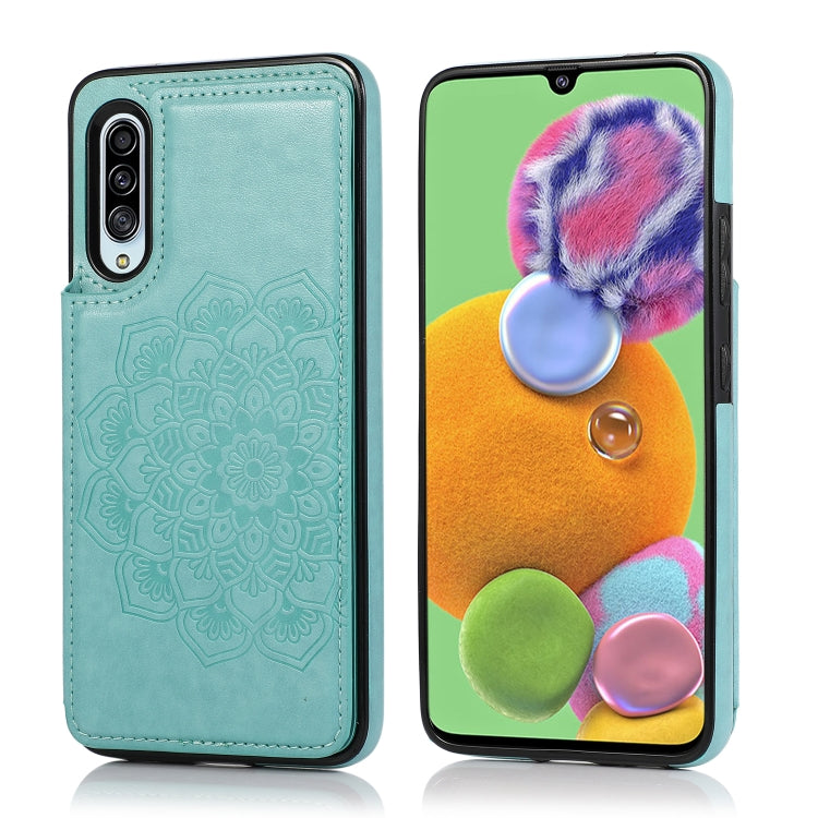 Double Buckle Mandala Pattern PU+TPU Protective Case with Card Slots & Holder & Photo Frame, For Samsung Galaxy A10e / A20e, For Samsung Galaxy A20 / A30, For Samsung Galaxy A50 / A50s, For Samsung Galaxy A51, For Samsung Galaxy A70                    ...