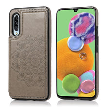 Load image into Gallery viewer, Double Buckle Mandala Pattern PU+TPU Protective Case with Card Slots &amp; Holder &amp; Photo Frame, For Samsung Galaxy A10e / A20e, For Samsung Galaxy A20 / A30, For Samsung Galaxy A50 / A50s, For Samsung Galaxy A51, For Samsung Galaxy A70                    ...