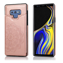 Load image into Gallery viewer, Double Buckle Mandala Pattern PU+TPU Protective Case with Card Slots &amp; Holder &amp; Photo Frame, For Samsung Galaxy A10e / A20e, For Samsung Galaxy A20 / A30, For Samsung Galaxy A50 / A50s, For Samsung Galaxy A51, For Samsung Galaxy A70                    ...