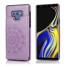 Load image into Gallery viewer, Double Buckle Mandala Pattern PU+TPU Protective Case with Card Slots &amp; Holder &amp; Photo Frame, For Samsung Galaxy A10e / A20e, For Samsung Galaxy A20 / A30, For Samsung Galaxy A50 / A50s, For Samsung Galaxy A51, For Samsung Galaxy A70                    ...