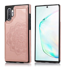 Load image into Gallery viewer, Double Buckle Mandala Pattern PU+TPU Protective Case with Card Slots &amp; Holder &amp; Photo Frame, For Samsung Galaxy A10e / A20e, For Samsung Galaxy A20 / A30, For Samsung Galaxy A50 / A50s, For Samsung Galaxy A51, For Samsung Galaxy A70                    ...