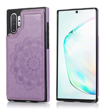 Load image into Gallery viewer, Double Buckle Mandala Pattern PU+TPU Protective Case with Card Slots &amp; Holder &amp; Photo Frame, For Samsung Galaxy A10e / A20e, For Samsung Galaxy A20 / A30, For Samsung Galaxy A50 / A50s, For Samsung Galaxy A51, For Samsung Galaxy A70                    ...