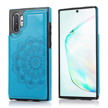 Load image into Gallery viewer, Double Buckle Mandala Pattern PU+TPU Protective Case with Card Slots &amp; Holder &amp; Photo Frame, For Samsung Galaxy A10e / A20e, For Samsung Galaxy A20 / A30, For Samsung Galaxy A50 / A50s, For Samsung Galaxy A51, For Samsung Galaxy A70                    ...