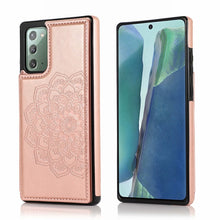 Load image into Gallery viewer, Double Buckle Mandala Pattern PU+TPU Protective Case with Card Slots &amp; Holder &amp; Photo Frame, For Samsung Galaxy Note20, For Samsung Galaxy S9, For Samsung Galaxy S9 Plus, For Samsung Galaxy S10, For Samsung Galaxy S10 Plus, For Samsung Galaxy S20      ...